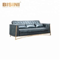 Luxury Hotel Modern Leather Metal Sofa Set BS10-1305