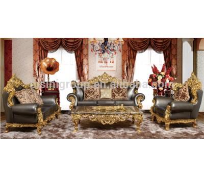 Luxury copper carving sculpture hotel lobby sofa set for BS10-8002