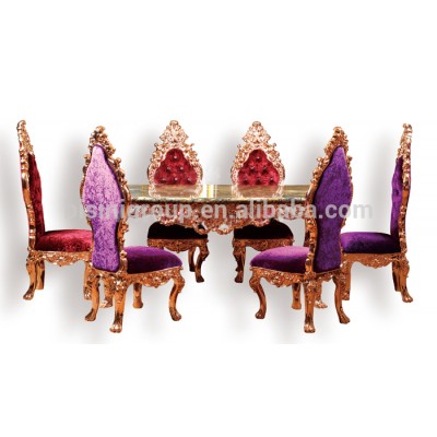 five star Lexury dinning room copper furniture for home hotel