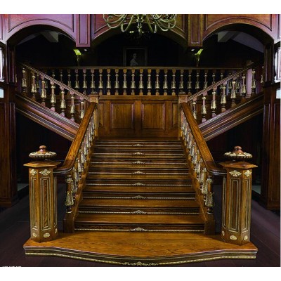 BISINI Luxury Customized Rosewood Stair Case for Villa