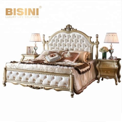 Bisini European Style Girl Wedding Bed, Princess Wooden Single Bed BF07-10335