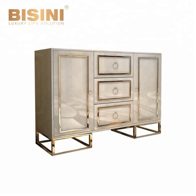 Luxury modern hotel stainless steel side table