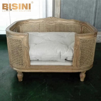 Bisini French style luxury rattan pet bed wholesale and retail - BF07-80119